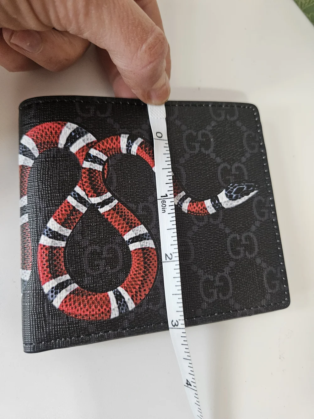 Black Kingsnake Canvas Bi-Fold Wallet